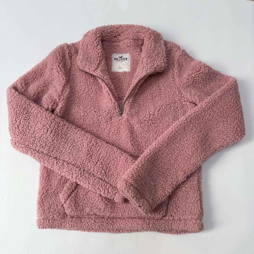 Hollister Pink Cowl Neck Sweater Plush and Cozy